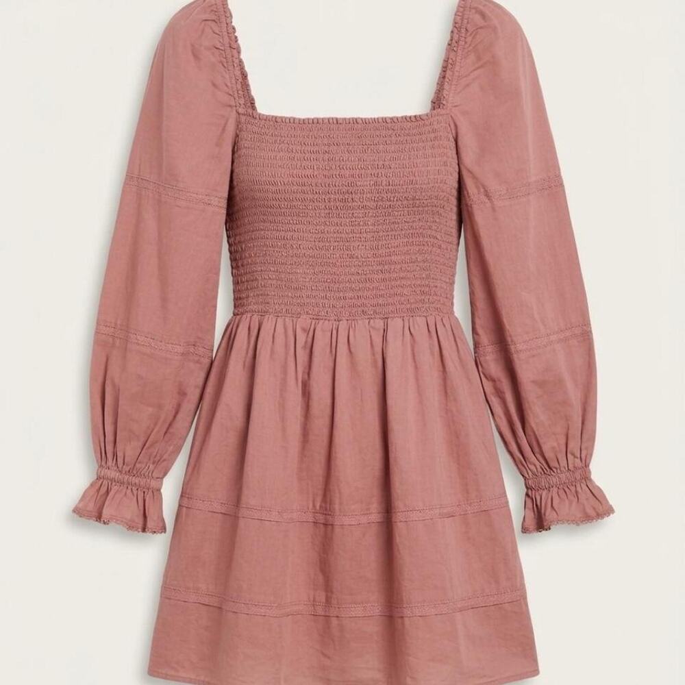 Reformation dunes smocked organic cotton